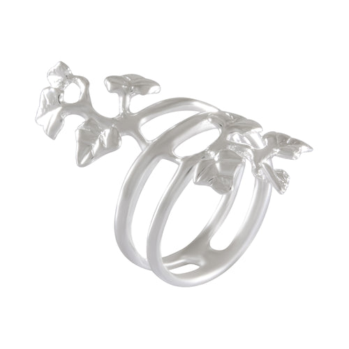 Nature-Inspired Sterling Silver Ivy Ring - Model 111-004 - Silver Maker Family 