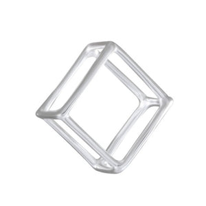 Geometric Square Silhouette Ring 92.5% Sterling Silver - Model 111-013 - Silver Maker Family 