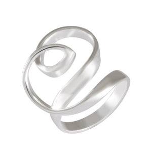 Sleek Spiral Elegance Ring 92.5% Sterling Silver - Model 111-014 - Silver Maker Family 