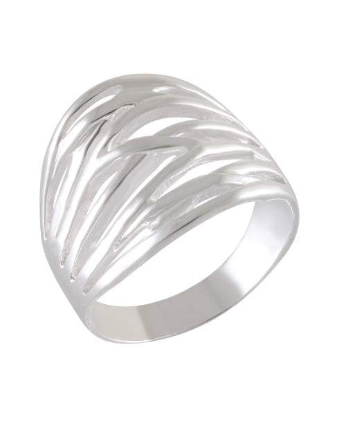 Organic Curves Statement Ring 92.5% Sterling Silver - Model 111-015 - Silver Maker Family 