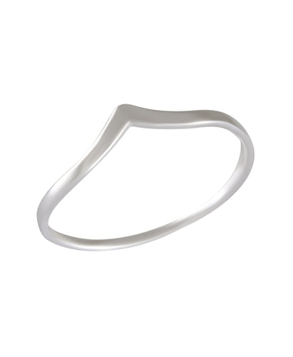 Minimalist Asymmetrical Band Ring 92.5% Sterling Silver - Model 111-018 - Silver Maker Family 