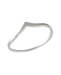 Minimalist Asymmetrical Band Ring 92.5% Sterling Silver - Model 111-018 - Silver Maker Family 