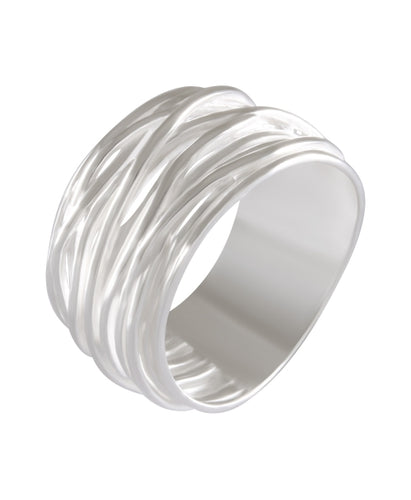 Elegant Swirl Band Ring 92.5% Sterling Silver - Model 111-019 - Silver Maker Family 
