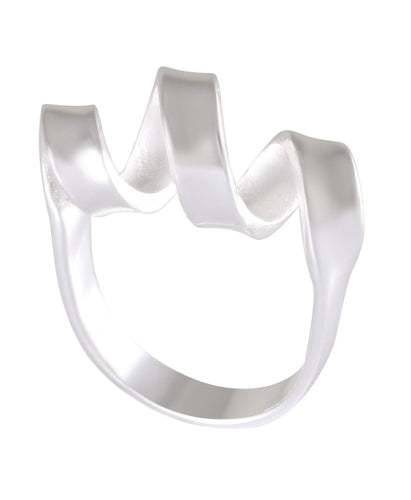 Modern Triple-Peak Silhouette Ring 92.5% Sterling Silver - Model 111-023 - Silver Maker Family 