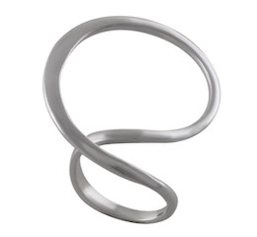 Sculptural Twist Minimalist Ring 92.5% Sterling Silver - Model 111-033 - Silver Maker Family 