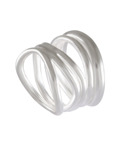 Interlocking Elegance Ring 92.5% Sterling Silver - Model 111-037 - Silver Maker Family 
