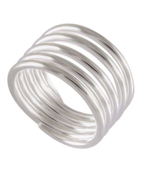 Silver Spring Coil Layered Ring 92.5% Sterling Silver - Model 111-039 - Silver Maker Family 