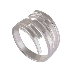 Architectural Bands Openwork Ring 92.5% Sterling Silver - Model 111-040 - Silver Maker Family 