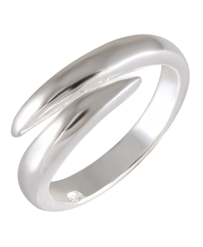 Minimalist Fluid Twist Ring 92.5% Sterling Silver - Model 111-043 - Silver Maker Family 