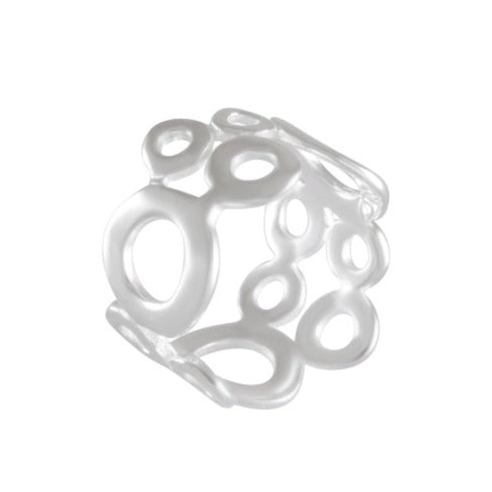 Abstract Bubbles Openwork Ring 92.5% Sterling Silver - Model 111-058 - Silver Maker Family 