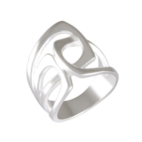 Abstract Elegance Sculptural Ring 92.5% Sterling Silver - Model 111-065 - Silver Maker Family 