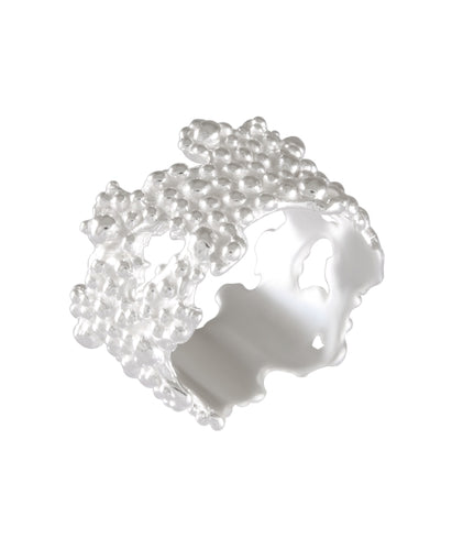 Effervescent Bubble Cluster Ring 92.5% Sterling Silver - Model 111-071 - Silver Maker Family 