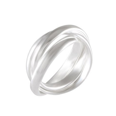 Triple Band Infinity Silver Ring 92.5% Sterling Silver - Model 111-072 - Silver Maker Family 