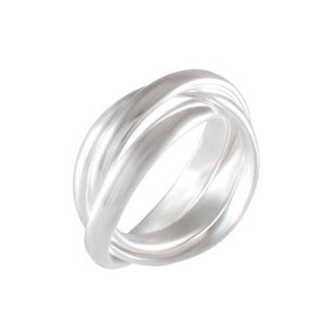 Triple Band Infinity Silver Ring 92.5% Sterling Silver - Model 111-072 - Silver Maker Family 