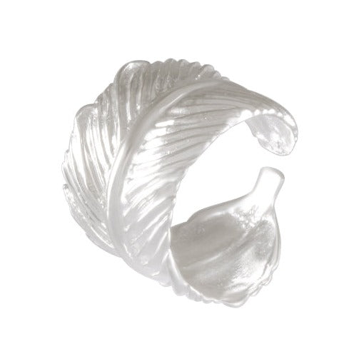 Adjustable Silver Leaf Wrap Ring 92.5% Sterling Silver - Model 111-073 - Silver Maker Family 