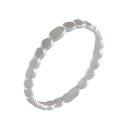 Linked Ovals Eternity Band 92.5% Sterling Silver - Model 111-085 - Silver Maker Family 