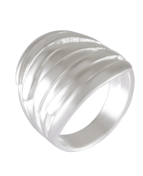 Sleek Silver Swirl Band 92.5% Sterling Silver - Model 111-086 - Silver Maker Family 