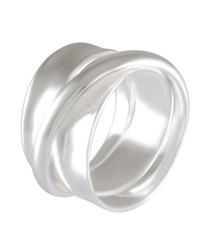 Sculpted Triple Band Silver Ring 92.5% Sterling Silver - Model 111-088 - Silver Maker Family 