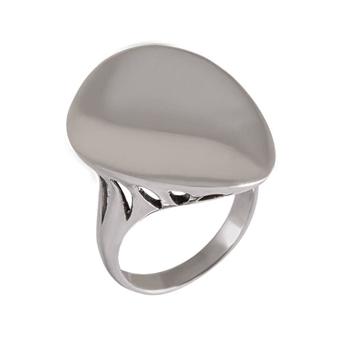 Sleek Domed Elegance Silver Ring 92.5% Sterling Silver - Model 111-093 - Silver Maker Family 