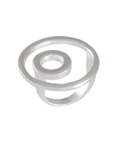 Orbiting Circles Adjustable Ring 92.5% Sterling Silver - Model 111-097 - Silver Maker Family 