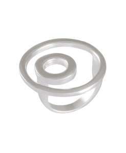 Orbiting Circles Adjustable Ring 92.5% Sterling Silver - Model 111-097 - Silver Maker Family 