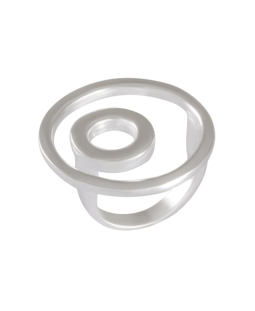 Orbiting Circles Adjustable Ring 92.5% Sterling Silver - Model 111-097 - Silver Maker Family 