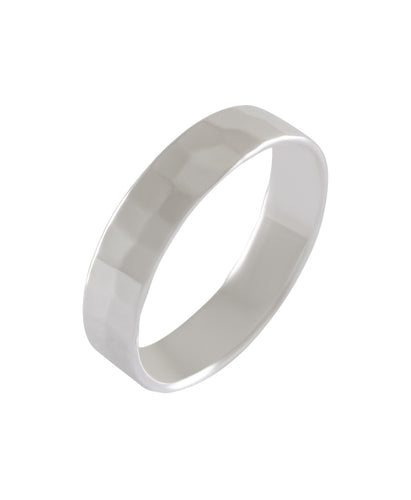 Hammered Elegance Band 92.5% Sterling Silver - Model 111-098 - Silver Maker Family 