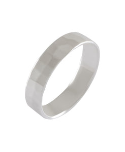Hammered Elegance Band 92.5% Sterling Silver - Model 111-098 - Silver Maker Family 