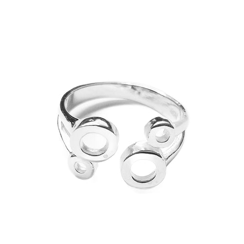 Circles of Joy Adjustable Ring 92.5% Sterling Silver - Model 111-100 - Silver Maker Family 