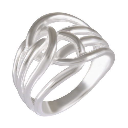 Interlaced Elegance Ring 92.5% Sterling Silver - Model 111-102 - Silver Maker Family 