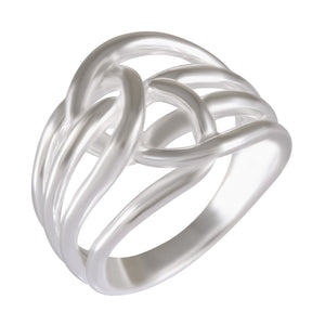 Interlaced Elegance Ring 92.5% Sterling Silver - Model 111-102 - Silver Maker Family 