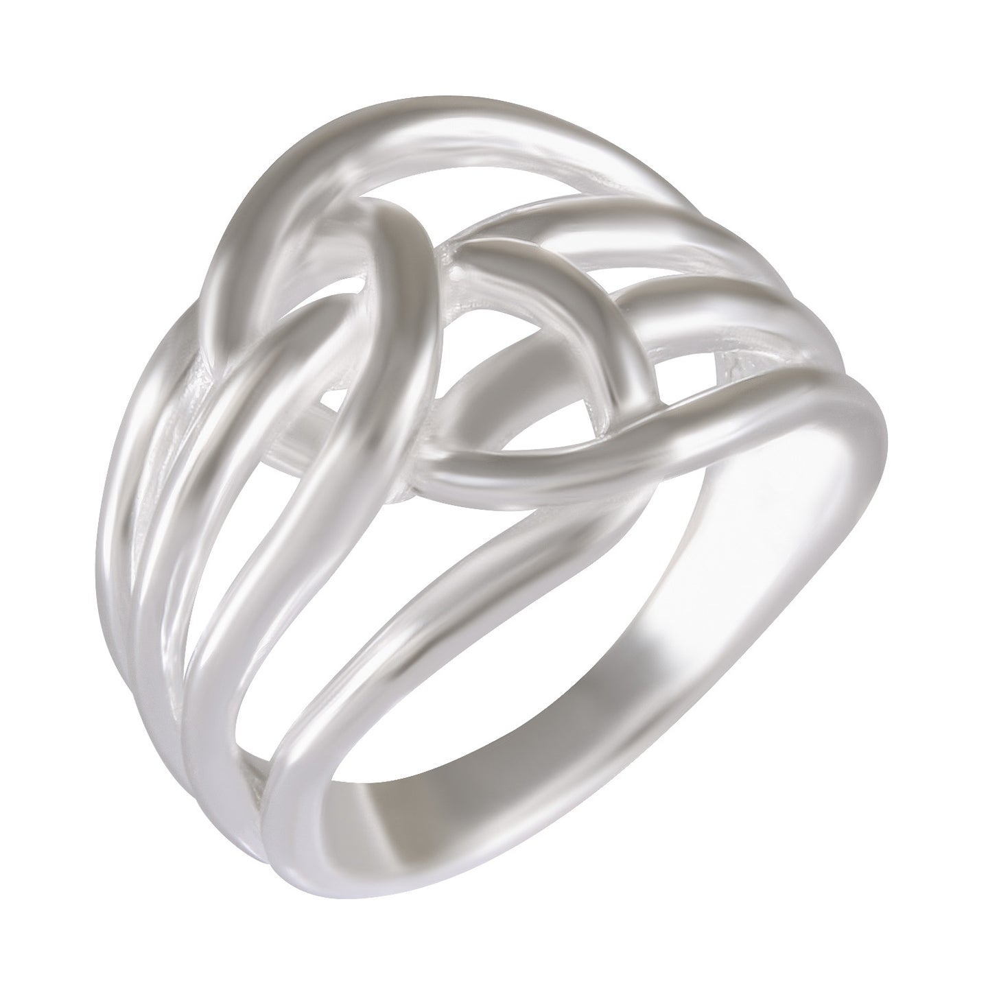 Interlaced Elegance Ring 92.5% Sterling Silver - Model 111-102 - Silver Maker Family 