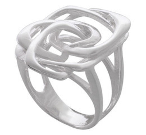 Eternal Knot Silver Ring 92.5% Sterling Silver - Model 111-106 - Silver Maker Family 