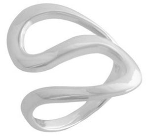 Sleek Infinity Silver Band 92.5% Sterling Silver - Model 111-107 - Silver Maker Family 