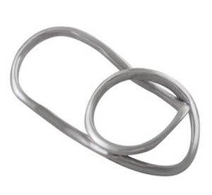 Dual Loop Silver Harmony Ring 92.5% Sterling Silver - Model 111-110 - Silver Maker Family 