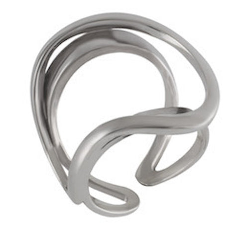 Interlaced Elegance Silver Ring 92.5% Sterling Silver - Model 111-111 - Silver Maker Family 