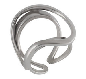 Interlaced Elegance Silver Ring 92.5% Sterling Silver - Model 111-111 - Silver Maker Family 