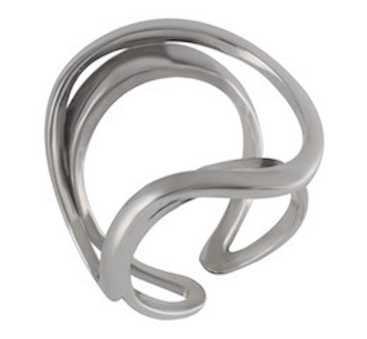 Interlaced Elegance Silver Ring 92.5% Sterling Silver - Model 111-111 - Silver Maker Family 