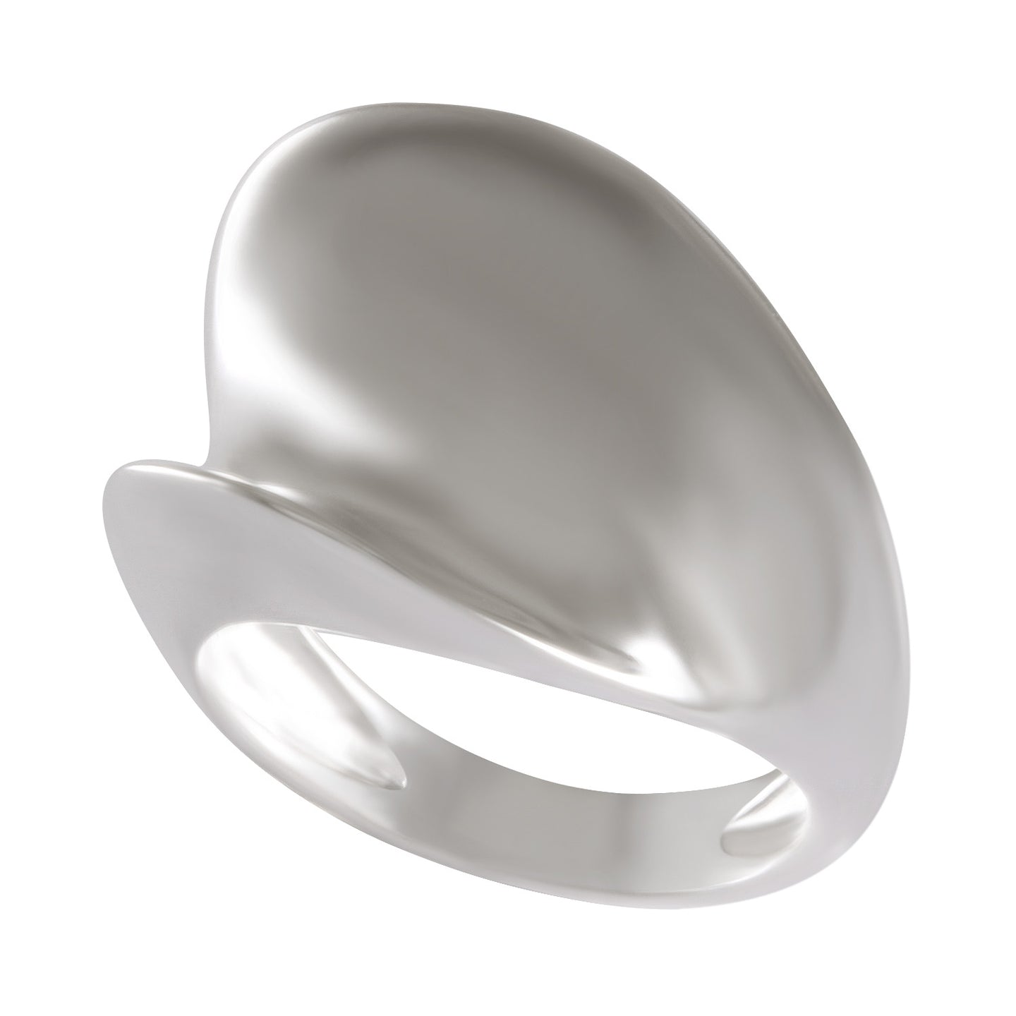 Contemporary Sculptural Silver Wave Ring. 92.5% Sterling Silver - Model 111-121 - Silver Maker Family 