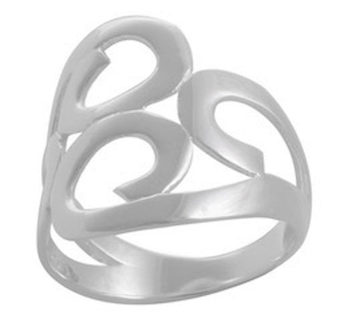 Entwined Elegance Silver Ring 92.5% Sterling Silver - Model 111-126 - Silver Maker Family 