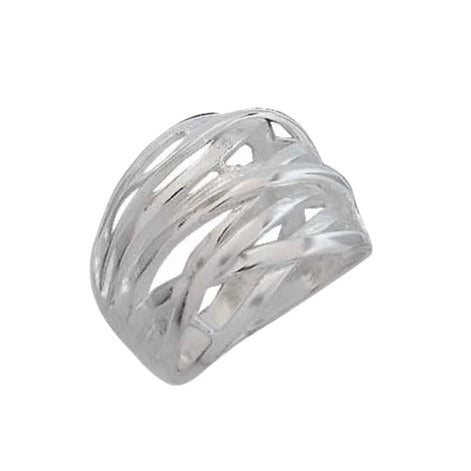 Spiral Symphony Silver Ring. 92.5% Sterling Silver - Model 111-127 - Silver Maker Family 