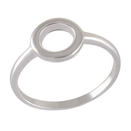 Minimalist Circle Silver Ring. 92.5% Sterling Silver - Model 111-129 - Silver Maker Family 