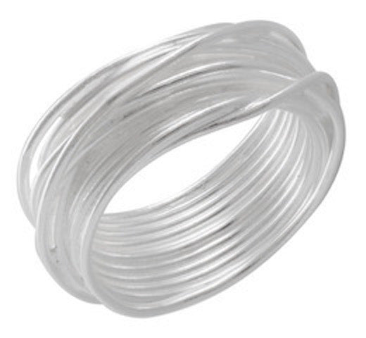 Layered Elegance Silver Band Ring. 92.5% Sterling Silver - Model 111-131 - Silver Maker Family 