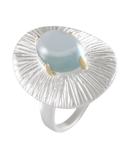 Sunburst Blue Gemstone Ring 92.5% Sterling Silver - Model 112-006 - Silver Maker Family 