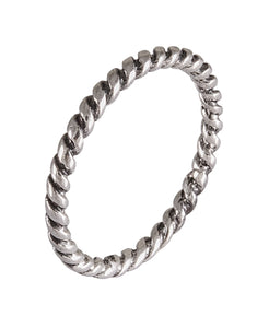 Twisted Rope Silver Band Silver & Oxidized - Model 114-004 - Silver Maker Family 