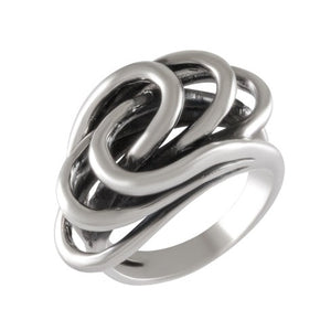 ☆nff☆ silver925 loop ring nff1 Infinite Loop Silver Ring Silver & Oxidized - Model 114-017