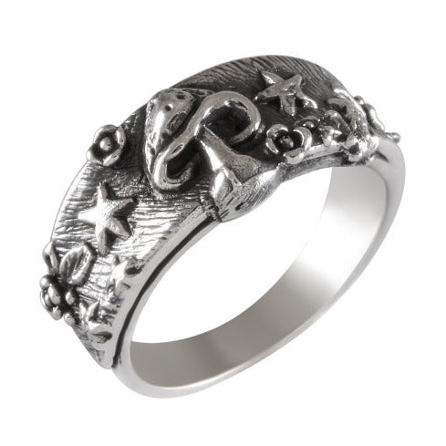 Undersea Starlight Band Silver & Oxidized - Model 114-025 - Silver Maker Family 