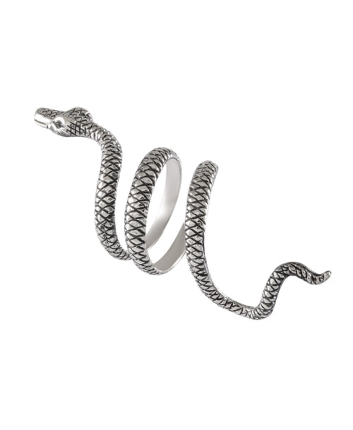 Serpentine Grace Ring Silver & Oxidized - Model 114-026 - Silver Maker Family 