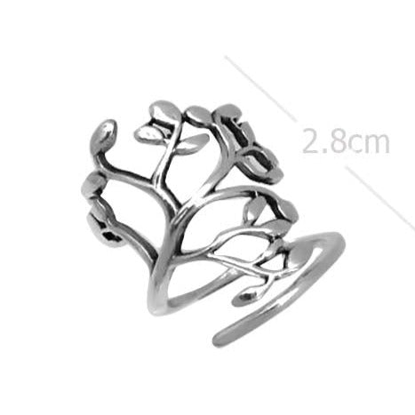 Tree Branch Spread Ring Silver & Oxidized - Model 114-050 - Silver Maker Family 