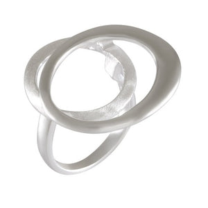 Sterling Silver Infinity Twist Ring - Sandbrushed Inner Texture - Model 115-004